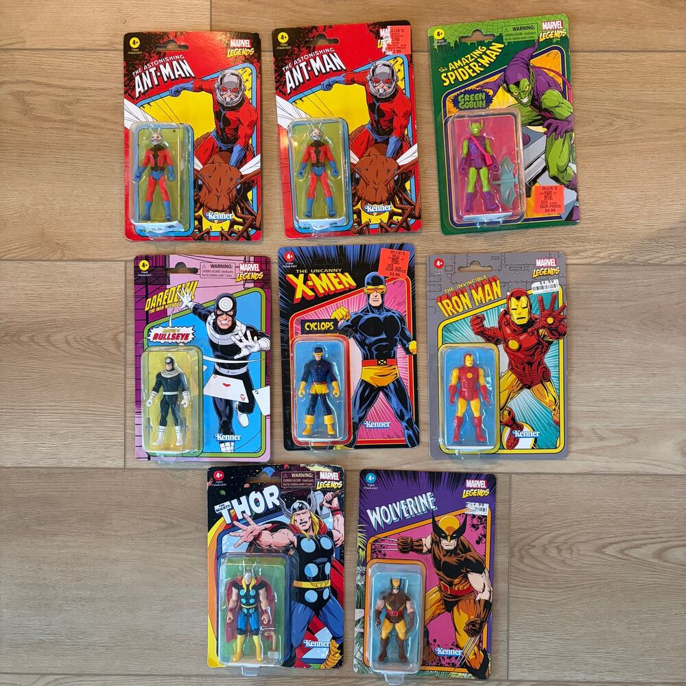Hasbro Marvel Legends LOT 8 Retro Action Figures 2021 / 2022 NEW